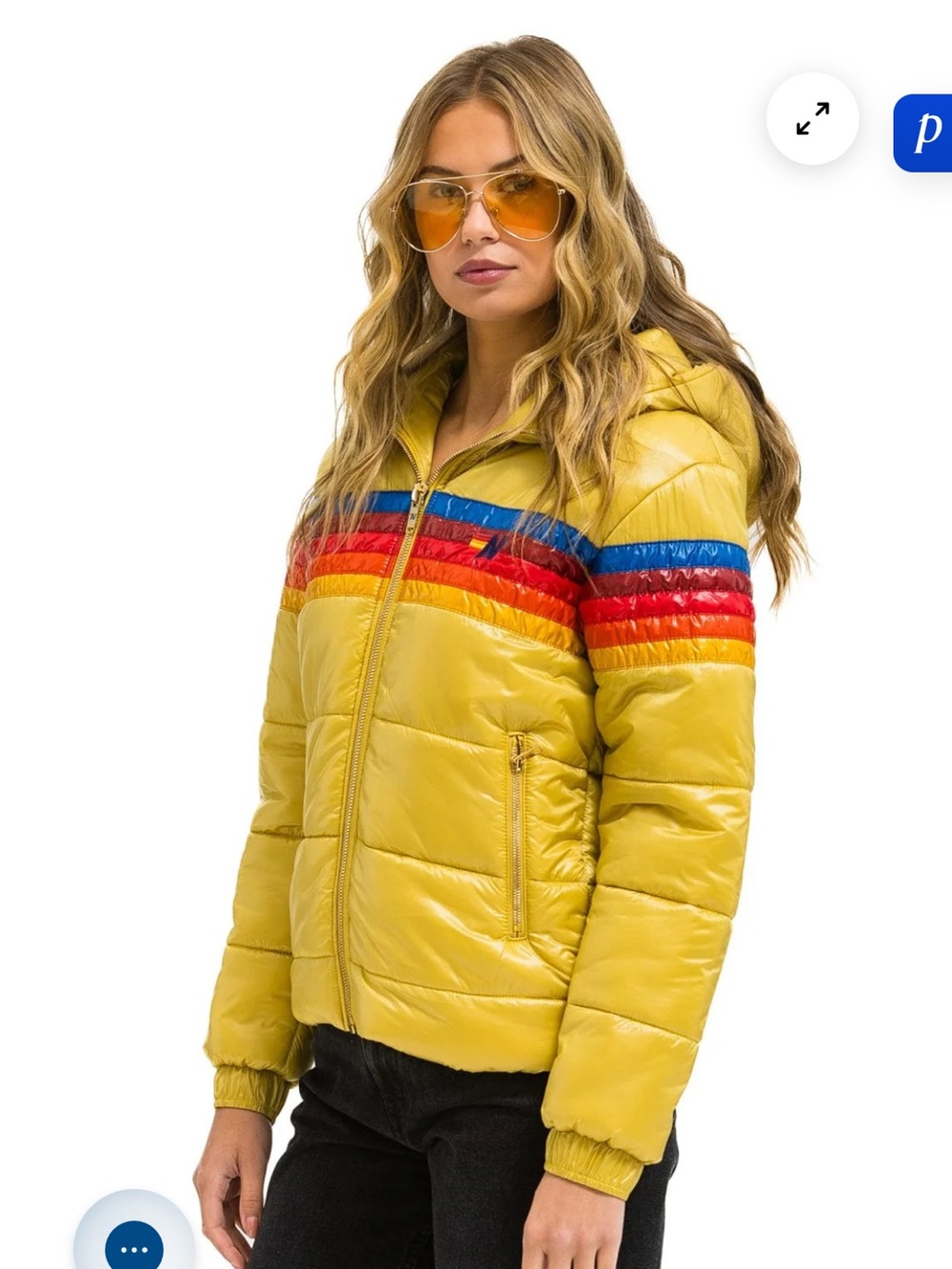 Aviator nation 5 STRIPE TREKKER JACKET - GLOSSY KHAKI
